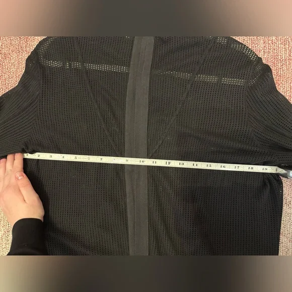 XCVI wearables long fishnet hoodie cardigan jacket like new size large - Picture 6 of 10